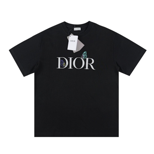 Dior 2023SS embroidery butterfly letters round neck short sleeves