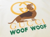 Gucci puppy woofwoofgucci 23 interconnected dual G puppy woofwoof printing shoulder -length couple model