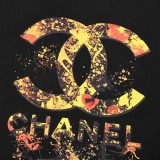 CHANEL 2023 Spring and Summer Short Sleeve Classic LOGO Colored Alphabet Printing T -shirts Simple and Full texture full of couples