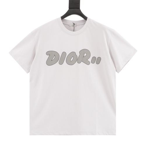 Dior chest printing round neck short sleeves