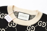 GUCCI Laohua Full Printing Double G Double G knitted short sleeves