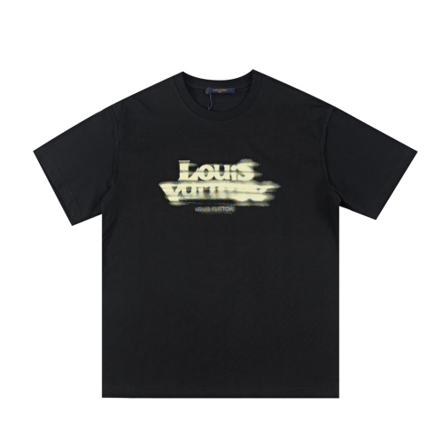 Louis Vuitton 2023 Spring / Summer Phantoming Graffiti LOGO LOGO Alphabet Make Printed Half -Sleeve T -shirt Couple