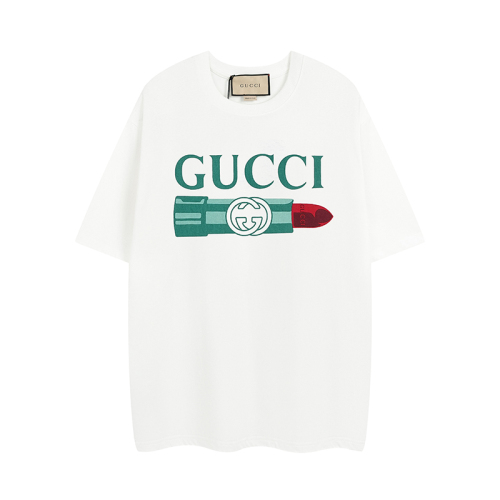 Gucci 2023 Lipstick T -shirt -type couple model