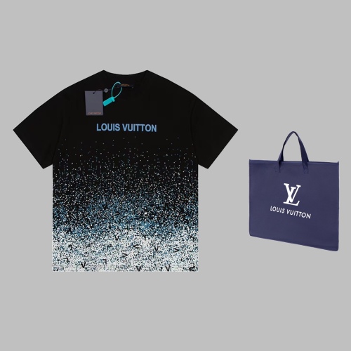 Louis Vuitton 2023 Gradient full printed T -shirt casual couple model