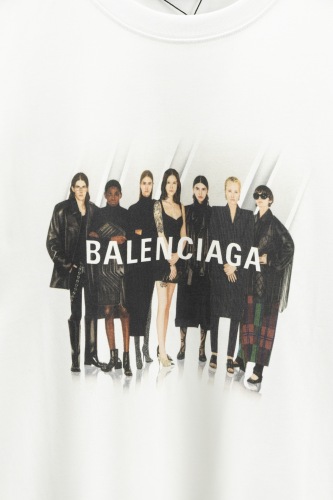Balenciaga Portrait short -sleeved letters short sleeves