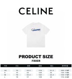 Celine letters tape printed short -sleeved printing loose casual couple model