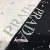 Prada full star sequin embroidery short sleeves