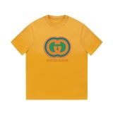 Gucci gradient color retro, old round neck short sleeves
