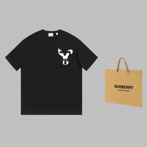 Burberry Rabbit Year Limited Show LOGO Toothbrush Embroidery Short -sleeved T -shirt