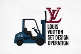 Louis Vuitton limited show excavator forklift small logo logo short -sleeved T -shirt