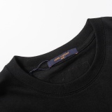 Louis Vuitton embroidered blue logo public relations short sleeves