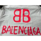 Balenciaga Double B back graffiti printed short sleeves