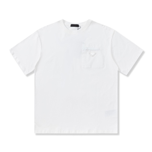 Prada 22SS spring and summer nameplate pocket short -sleeved T -shirt