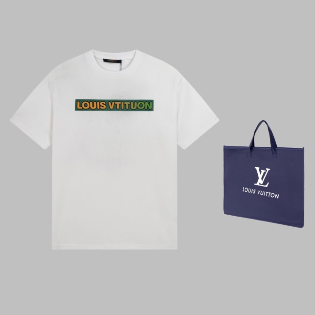 Louis Vuitton 2022 spring and summer foam letters short -sleeved T -shirt