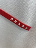 PRADA 2023 Exquisite imported silicone+shoulder stitching process beaded cotton POLO shirt