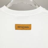 Louis vuitton round neck printing cuff short -sleeved T -shirt