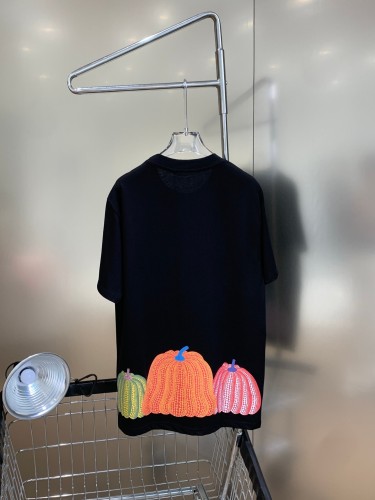 Louis vuitton Cao Wen Yosheng color wave dot multi -color pumpkin round neck short -sleeved T -shirt