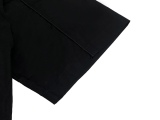 Balenciaga irregular short -sleeved shirt black
