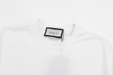 GUCCI co -branded three -leaf chest printed logo couple T -shirt