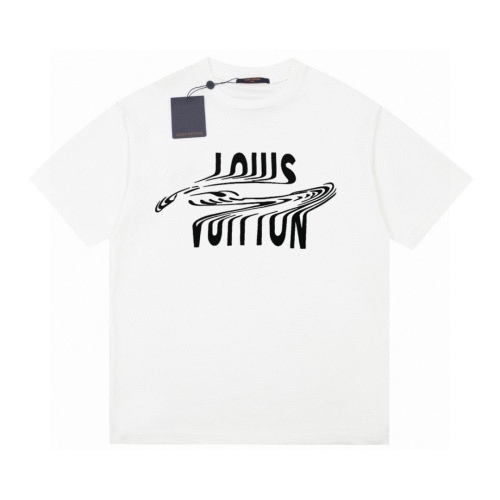Louis Vuitton Limited Show Style Style distorted letter LOGO print short -sleeved T -shirt