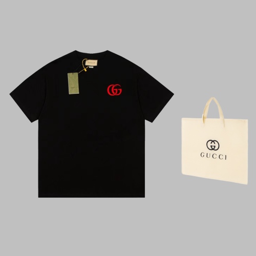 GUCCI 23SS chest logo embroidery T -shirt couple model