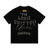 Louis Vuitton Middle Ages Philippine Donglian Cooperation Summer casual short -sleeved T -shirt