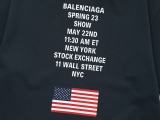 Balenciaga Classic Sleeve Sleeve NEW YORE National Flag Letter Print