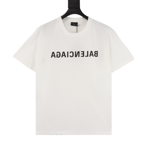 Balenciaga reverse letter printing short -sleeved T -shirt