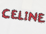 Celine rivet letter printing basic short -sleeved T -shirt