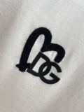 DOLCE & Gabbana D & G Pure cotton flat lines DG DG love logo lapel POLO shirt