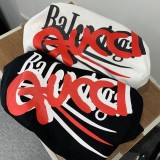 GUCCI 2023 spring and summer joint Balenciaga wave letter logo short -sleeved T -shirt
