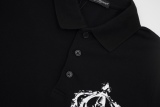 DOLCE & Gabbana D & G 2023POLO Crown Hand -painted Printing Classic DG Embroidery