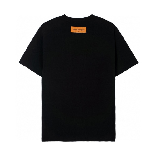 Louis Vuitton 23SS denim weed chain letter logo round neck T -shirt