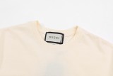GUCCI front chest green personalized mechanical printing T -shirt