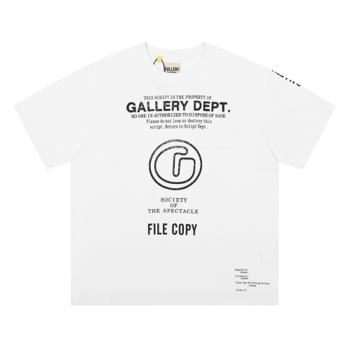 Gallery DEPT LOGO letter print Short -sleeved high street loose wild round collar minimalist T -shirt men and women