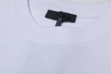 PRADA Boed S three -dimensional Pressure Alphabet LOGO Couple Couples Casual Short Sleeve T -shirt