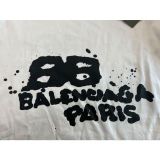Balenciaga BB graffiti hand -painted short sleeves