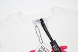 LOEWE 2023 Fall Spring and Summer Co -branded Series Fluorescence Fresh Powder Neon Make a short -sleeved T -shirt