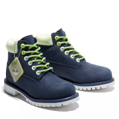 Youth Hi-Vis Timberland Premium 6-Inch Waterproof Boots
