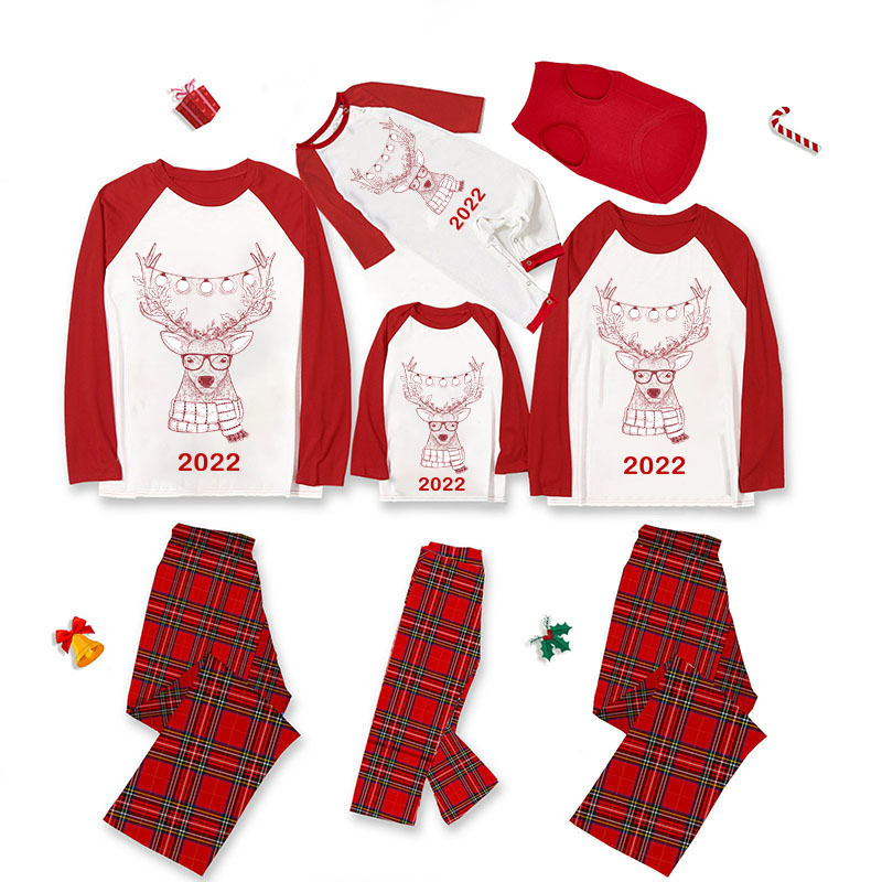 Christmas Matching Family Pajamas Set With Dog Pajamas
