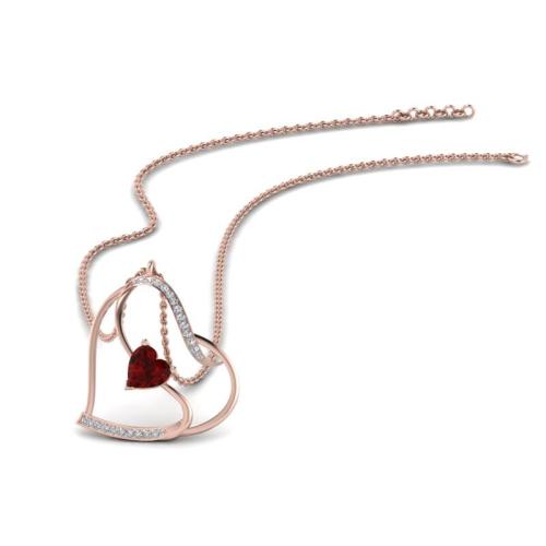 Beautiful Heart Shape Heart Cut Sterling Silver Necklace