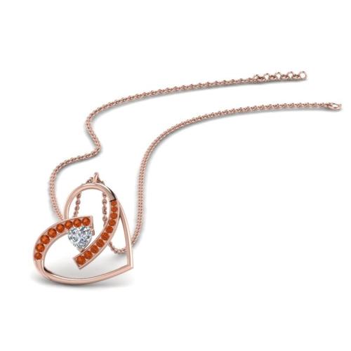 Classic Heart Shape Heart Cut Sterling Silver Necklace