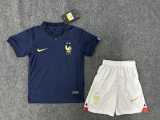 2022 France Home Fans Kids Soccer jersey