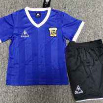 1986 Argentina Away Retro Kids Soccer jersey