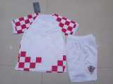 2022 Croatia Home Fans Kids Soccer jersey