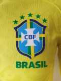 2022 Brazil Home Player Long Sleeve Soccer jersey