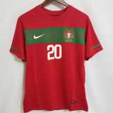 2010 Portugal Home Retro Soccer jersey