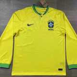 2022 Brazil Home Fans Long Sleeve Soccer jersey