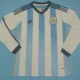 2014 Argentina Home Retro Long Sleeve Soccer jersey