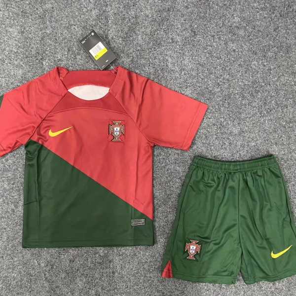 2022 Portugal Home Fans Kids Soccer jersey